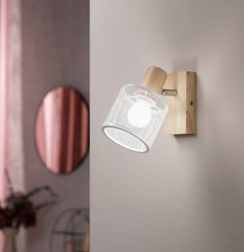 Immagine di Applique Legno e Metallo Orientabile Twinset Fan