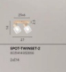 Immagine di Lampada Soffitto Legno Due Luci Orientabili Metallo Bianco Twinset Fan
