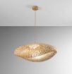 Immagine di Lampadario a Sospensione in Bambù Kayak Fan 1xE27