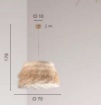 Immagine di Lampada a Sospensione in Rattan Stile Esotico Samoa