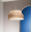 Immagine di Lampada a Sospensione in Rattan Stile Esotico Samoa