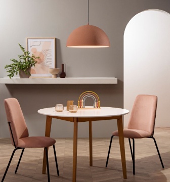 Immagine di Lampadario a Sospensione Rosso Cupola 50 cm Xenia Fan
