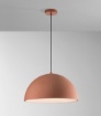 Immagine di Lampadario a Sospensione Rosso Cupola 50 cm Xenia Fan