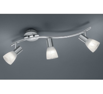 Immagine di Lampada da Soffitto 3 Spot E14 Led Orientabili Levisto Nichel Trio Lighting