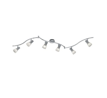 Immagine di Lampada da Soffitto 6 Spot E14 Orientabili Levisto Nichel Trio Lighting