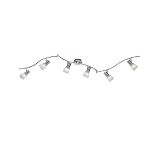 Immagine di Lampada da Soffitto 6 Spot E14 Orientabili Levisto Nichel Trio Lighting