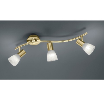 Immagine di Faretto Da Soffitto 3 Luci Orientabile Levisto Ottone Trio Lighting
