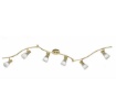 Immagine di Plafoniera Ottone 6 Spot E14 Orientabili Levisto Trio Lighting