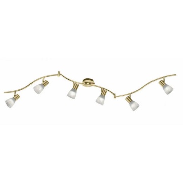 Immagine di Plafoniera Ottone 6 Spot E14 Orientabili Levisto Trio Lighting