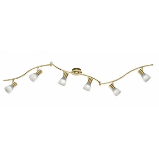 Immagine di Plafoniera Ottone 6 Spot E14 Orientabili Levisto Trio Lighting