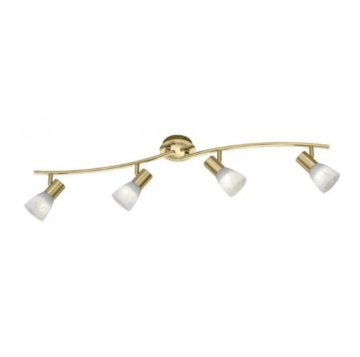Immagine di Lampada da Soffitto 4 Spot E14 Orientabili Levisto Ottone Trio Lighting