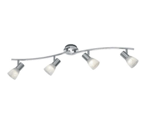 Immagine di Lampada da Soffitto Faretti Orientabili Vetro Levisto Nichel Trio