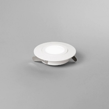 Immagine di Incasso Tondo Per Bagno 9 cm Led 5w 3000k Orientabile IP44 Zenit Bianco Intec Light