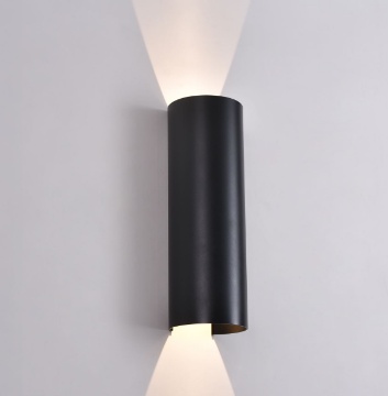 Immagine di Applique Kowa Cilindro Nero 40cm Led CCT Fasci Regolabili ACB IP65