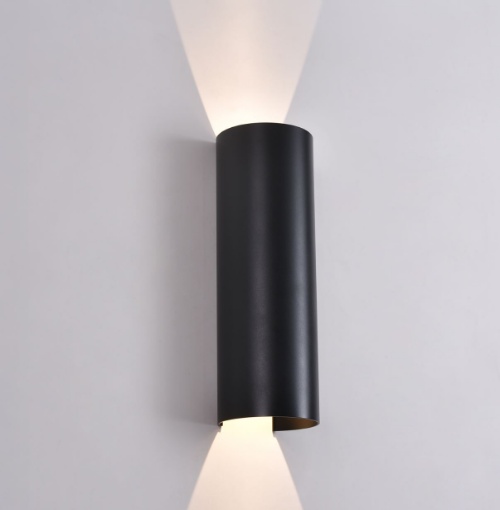 Immagine di Applique Kowa Cilindro Nero 40cm Led CCT Fasci Regolabili ACB IP65