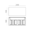 Immagine di Applique Squadrata Kendo Bianca 4 Luci Regolabili Led CCT IP65 ACB