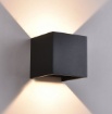Immagine di Applique Esterni Cubo Kendo Nero Doppia Emissione Led 10x10 cm IP65 ACB