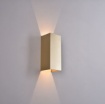 Immagine di Applique Led Biemissione Regolabile Parallelepipedo Oro IP65 ACB Kendo