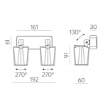 Immagine di Lampada Esterna Parete Soffitto Due Faretti Orientabili Antracite IP65 Gaia ACB