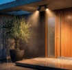 Immagine di Lampada Esterna Parete Soffitto Due Faretti Orientabili Antracite IP65 Gaia ACB