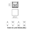 Immagine di Applique Cubo Cemento Led Ottica Regolabile IP65 Perseo ACB