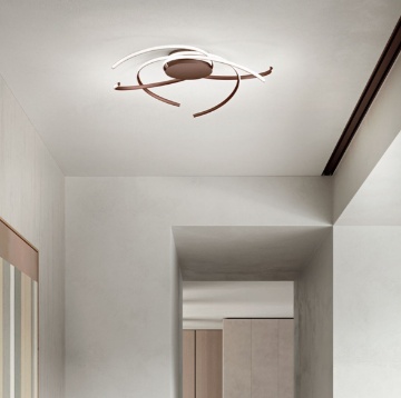 Immagine di Plafoniera Led Marrone Soffira 72w 3000k Dimmerabile Ondaluce