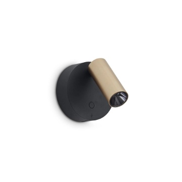 Immagine di Ideal Lux Elf ap1 round+nero lampada da parete