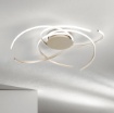 Immagine di Grande Plafoniera Moderna Oro Led Dimmerabile 80w Soffira Ondaluce
