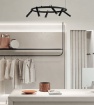 Immagine di Lampadario Circolare Nero Con Faretti Orientabili Led 3000k Dimmer Teddy Ondaluce
