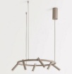 Immagine di Lampadario Tortora Con Faretti Led Orientabili Led 3000k Dimmer Teddy Ondaluce