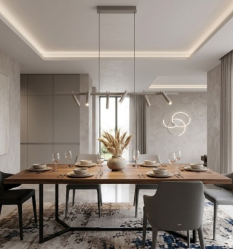 Immagine di Lampadario Per Tavolo Teddy Con Faretti Led Dimmerabile Ondaluce