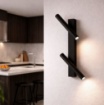 Immagine di Applique Teddy Nera Due Luci Orientabili Dimmer 3000k Ondaluce