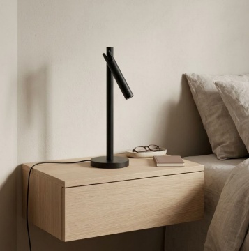 Immagine di Lampada da Tavolo Led Dimmer Orientabile Teddy Nero Ondaluce