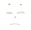 Immagine di Lampadario Sabe Oro Anelli Orientabili Led Dimmer 75w 3000k Ondaluce