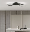 Immagine di Plafoniera Led Anelli Orientabili Sabe Nero 75w Dimmerabile Ondaluce