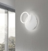 Immagine di Applique Bianca Cerchio Orientabile Led Dimmer 3000k Sabe Ondaluce