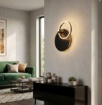 Immagine di Applique Sabe Anello Ruotabile Nero Led 28w Dimmerabile Ondaluce