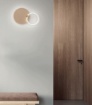 Immagine di Applique Orientabile Cerchio Dorato Led Dimmerabile Ondaluce Sabe
