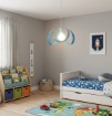 Immagine di Sospensione Cameretta Bambino Metallo Blu Piovra Be Light
