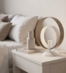 Immagine di Lampada Comodino Cerchi Tortora Bianco Bolla Be Light