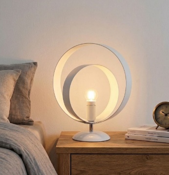 Immagine di Abat-jour Moderna Cerchi Bianchi Bolla Be Light