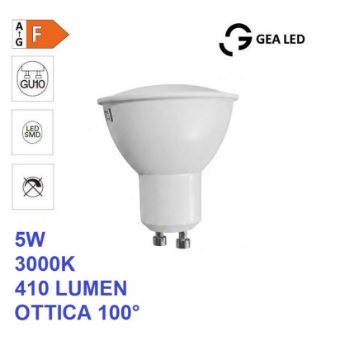 Immagine di Lampadina GU10 Led 5W 3000K 410Lm Gea Luce GLA242C