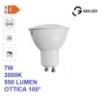 Immagine di Lampadina GU10 Led 7W 3000K 550 Lumen Ottica 100 Gea GLA244C