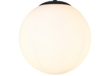 Immagine di Solo Vetro Sfera Vetro Sospensione Bowling Nero 1xE27 Smarter Lighting