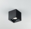 Immagine di Plafoniera Compatta Cubo Nero Led 20w 3000k 4000k CCT Ottica 45