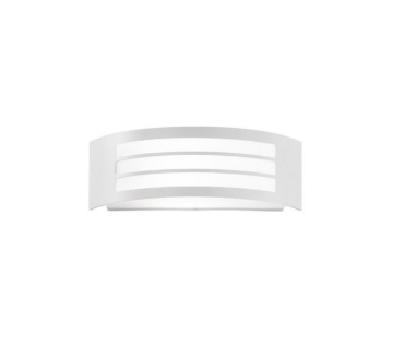 Immagine di Applique Esterna Curva Bianca Triemissione IP44 Solix Intec