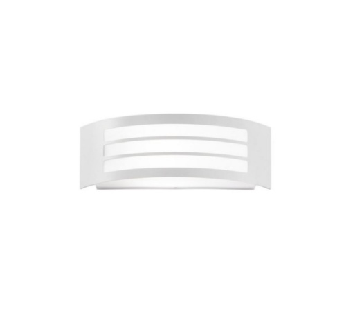 Immagine di Applique Esterna Curva Bianca Triemissione IP44 Solix Intec