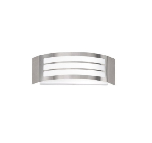 Immagine di Applique Curva Cromo Per Esterni IP44 Solix Intec