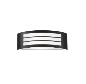 Immagine di Applique Fascia Curva Nera da Esterno IP44 Solix Intec