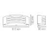 Immagine di Applique Fascia Curva Nera da Esterno IP44 Solix Intec